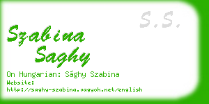szabina saghy business card